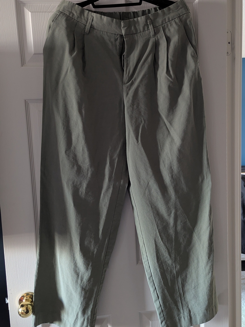 a new day Olive Green Pleated Women's Chinos